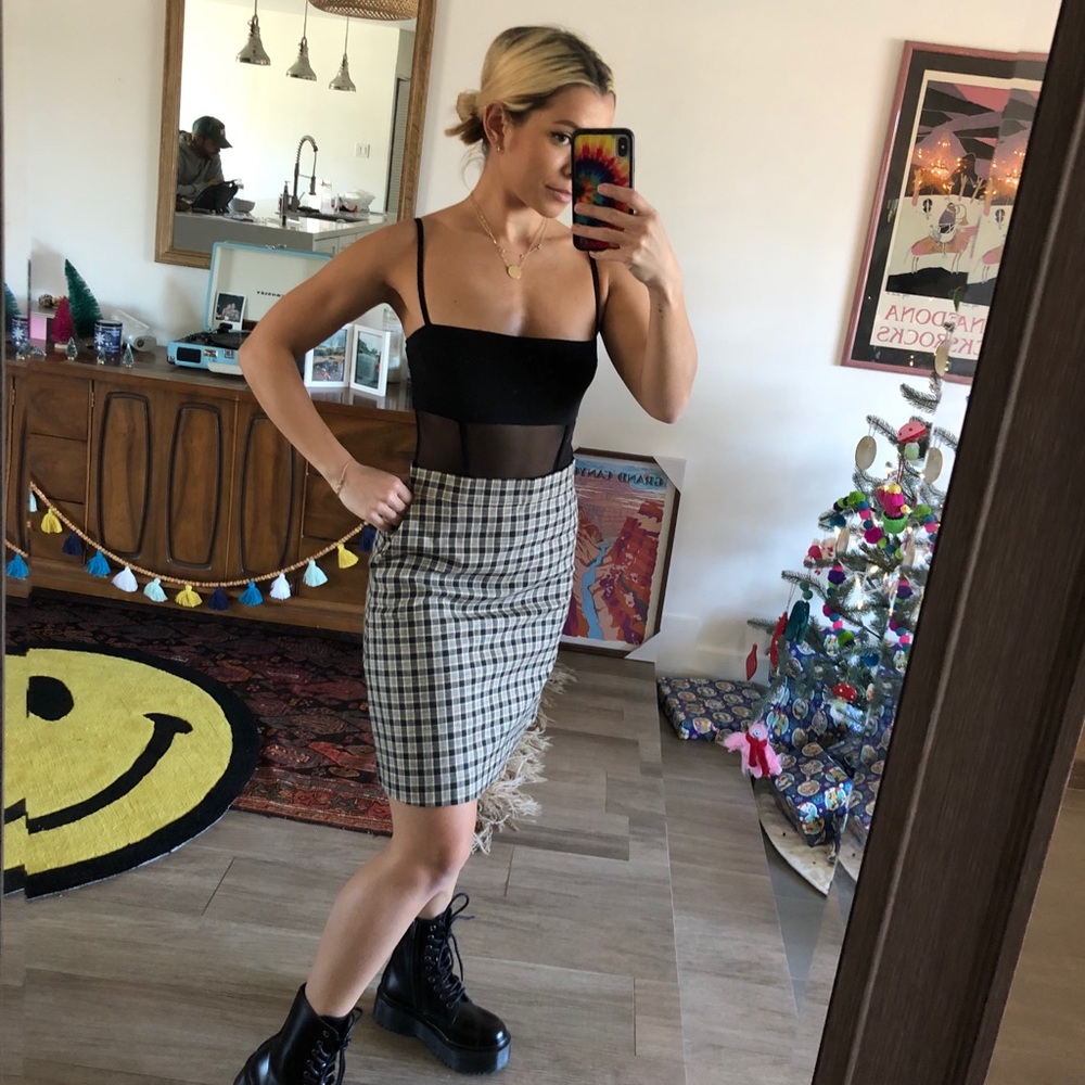 1901 check skirt